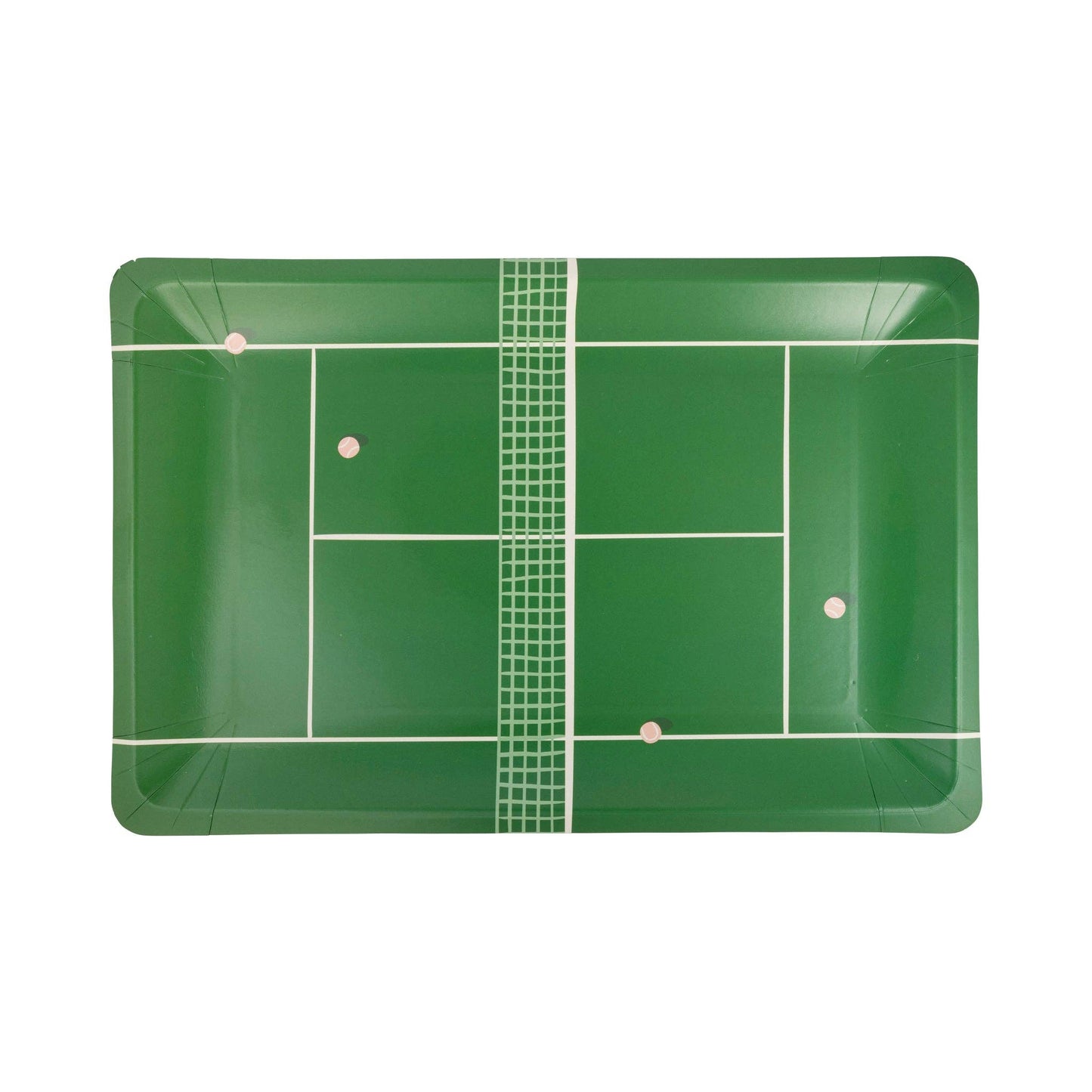 Tennis Court Paper Plates