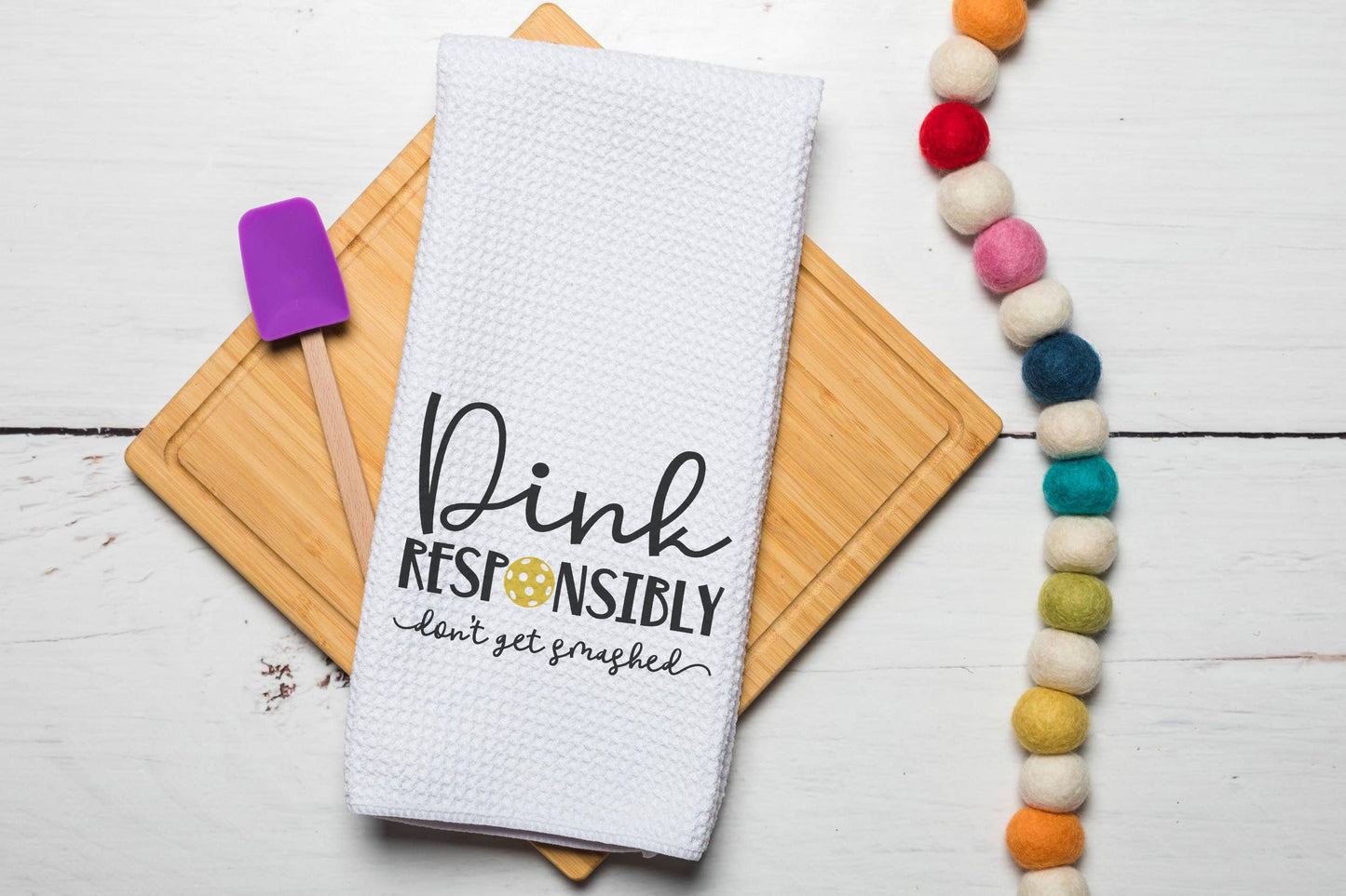 Pickleball "Dink Responsibly" Kitchen Towel