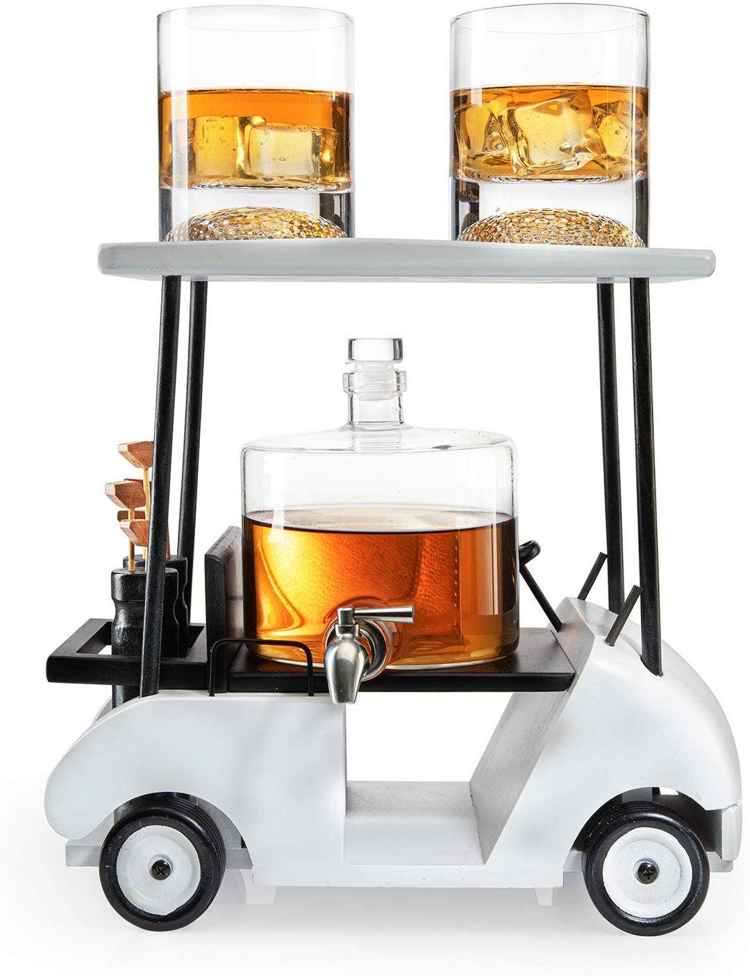 Golf Cart Whiskey Decanter & Ball Glasses