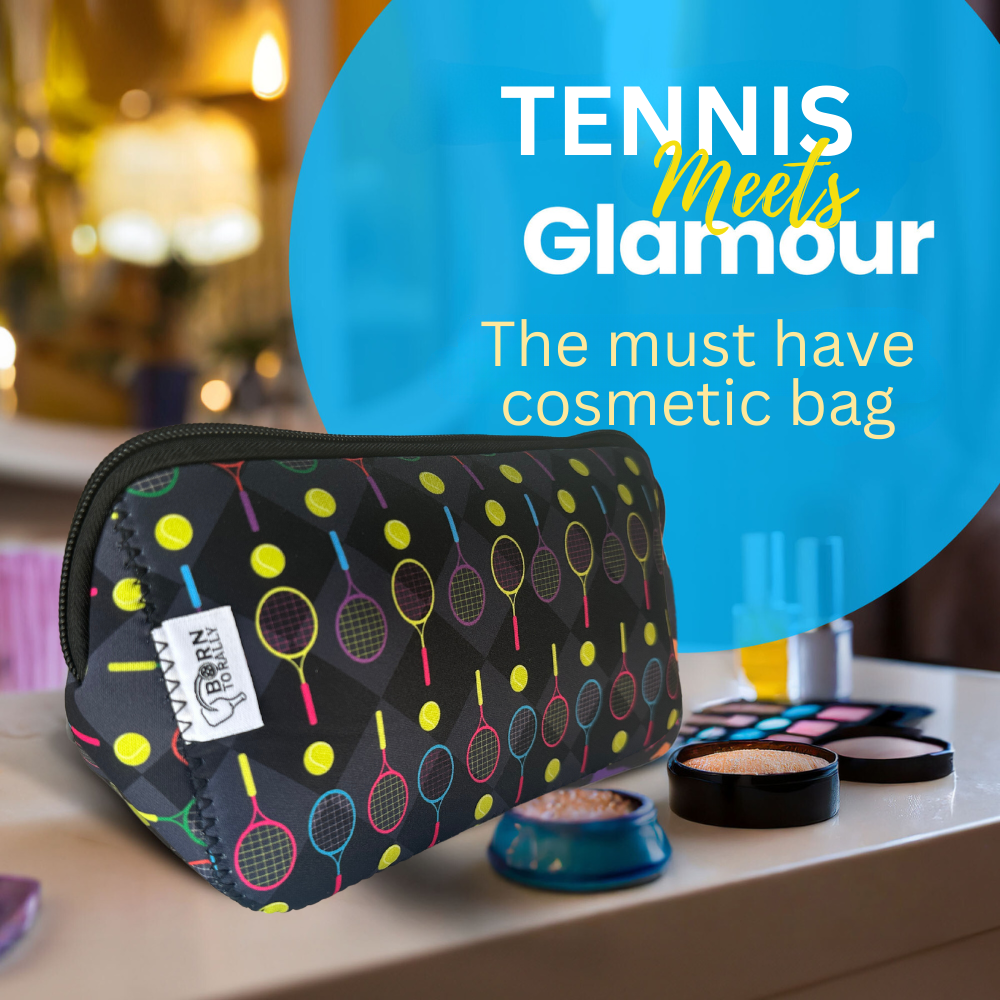 Tennis Racket Cosmetic Bag