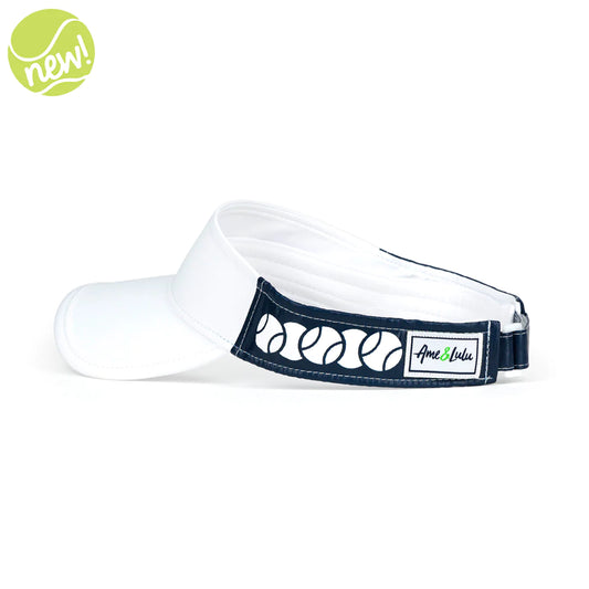 Navy + white tennis ball visor
