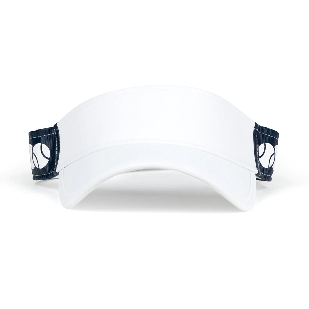 Navy + white tennis ball visor