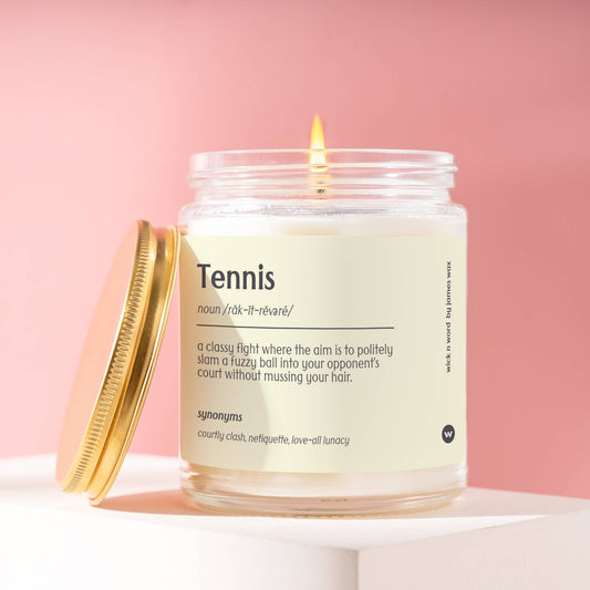 Tennis Definition Candle