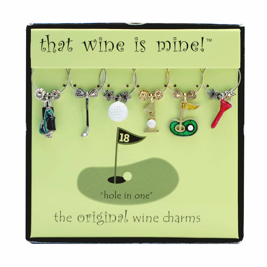 Golf Wine Charms