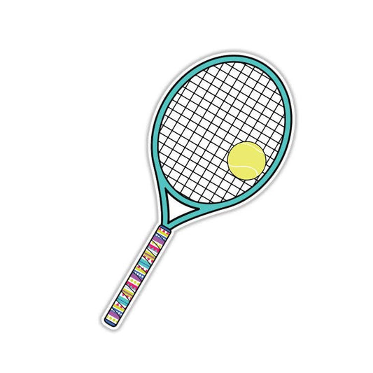 Tennis Racket Ball Waterproof Sticker