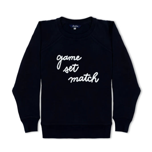 "Game Set Match" Navy sweatshirt