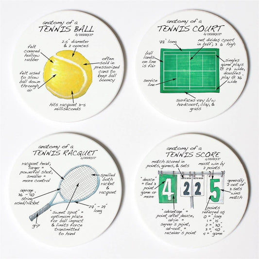 Tennis Anatomy Coasters